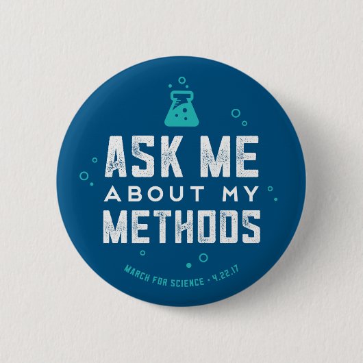 März für Wissenschaft "fragen mich über meine Button (Vorderseite)