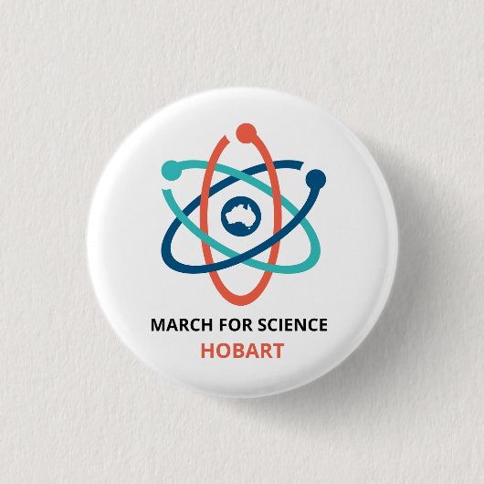 März für Wissenschaft - Hobart - Button (Vorderseite)
