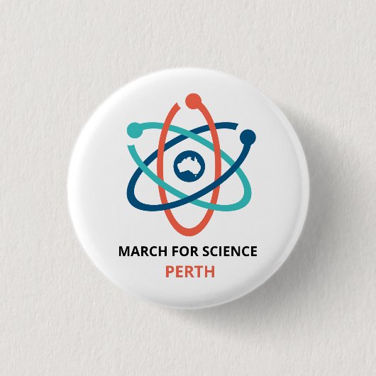 März für Wissenschaft - Perth - Button (Vorderseite)