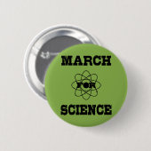 März für Wissenschafts-Knopf Button (Vorne & Hinten)