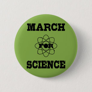 März für Wissenschafts-Knopf Button