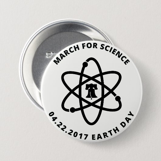März für Wissenschafts-Philadelphia-Button Button (Vorne & Hinten)