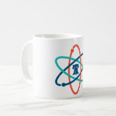 März für Wissenschafts-Philadelphia-Farblogo-Tasse Kaffeetasse (Vorderseite Links)