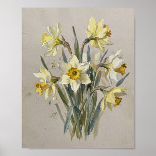 März-Geburtsblume Narzisse I Poster