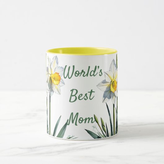 März Geburtsmonat Blume Kleidung. Muttertag Tasse (Zentrum)