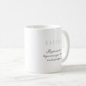 März Geburtsmonat Blume mit/Name - Affodin Kaffeetasse (VorderseiteRechts)