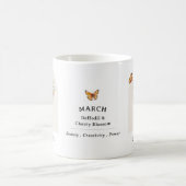 März-Geburtsmonats-Blumen-Tasse Kaffeetasse (Mittel)
