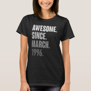 März Geburtstag 27. Dekoration 27 Jahre alter Vint T-Shirt