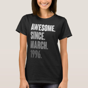März Geburtstag 27. Dekoration 27 Jahre alter Vint T-Shirt