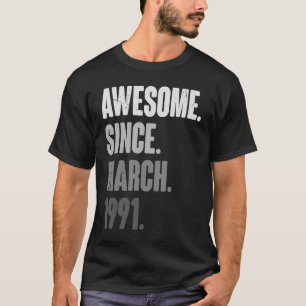 März Geburtstag 32. Dekoration 32 Jahre alter Vint T-Shirt