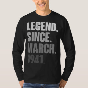 März Geburtstag 82. Dekoration 82 Jahre alter Vint T-Shirt