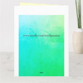 März Geburtstag Birthstone Aquamarine Gruß Karte (Rückseite)