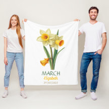 März Geburtstag Daffodil Birth Blume Personalisier