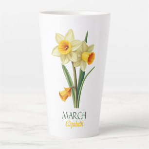 März Geburtstag Daffodil Birth Blume Personalisier Milchtasse