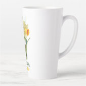 März Geburtstag Daffodil Birth Blume Personalisier Milchtasse (Rechts)