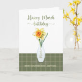 März Geburtstag Geburtsmonat Blume affodil Karte (Gelbe Blume)