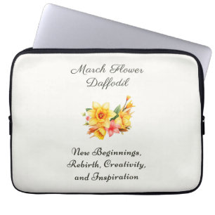 März Geburtstag Monat Blume Daffodil Geburtstagsge Laptopschutzhülle