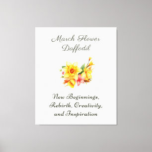 März Geburtstag Monat Blume Daffodil Geburtstagsge Leinwanddruck