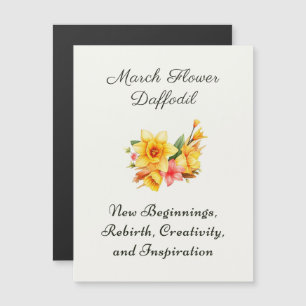 März Geburtstag Monat Blume Daffodil Geburtstagsge Magnetkarte