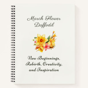 März Geburtstag Monat Blume Daffodil Geburtstagsge Notizblock