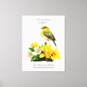 März Geburtstag Monat Blume Lebendige Geburtstagsg Leinwanddruck