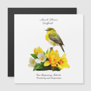 März Geburtstag Monat Blume Lebendige Geburtstagsg Magnetkarte