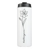 März Geburtstag Monat Blume Thermosbecher (Vorderseite)