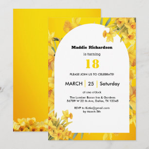 März Geburtstagsblume Geburtstag anpassbar Einladung