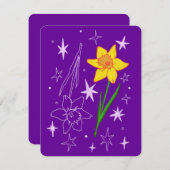 März Geburtstagskarte (affodil) Feiertagskarte (Vorne/Hinten)