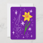 März Geburtstagskarte (affodil) Feiertagskarte (Vorderseite)