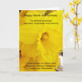 März Geburtstagskarte Karte (Gelbe Blume)