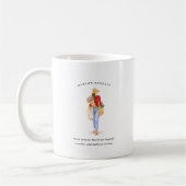 März Geburtstagsmonat Mädchen | Monogramm Kaffeetasse (Links)