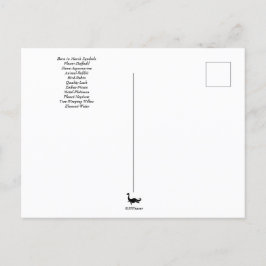 März Geburtstagssymbole Postkarte