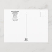 März Geburtstagssymbole Postkarte (Rückseite)