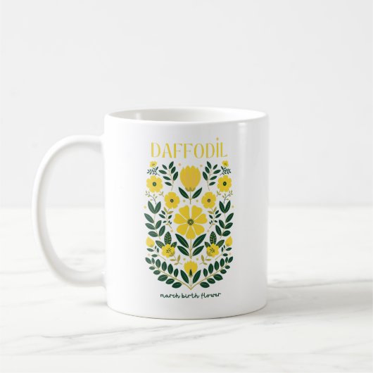 MÄRZ GERTH BLUME DAFFODIL KAFFEETASSE (Links)