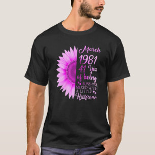 März Girl 1981 41 Jahre alt 41. Geburtstag T-Shirt