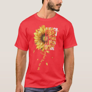 März Girl 1984 Sonnenblume 38. Geburtstag 38 Jahre T-Shirt