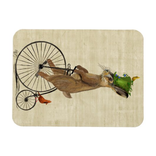 März Hare auf Penny Farthing 3 Magnet (Horizontal)