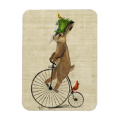 März Hare auf Penny Farthing 3 Magnet (Vertikal)