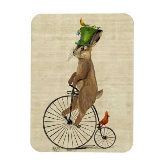 März Hare auf Penny Farthing 3 Magnet (Vertikal)