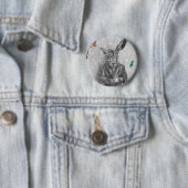 März-Hase-Knopf-Alice im Wunderland-Knopf-Button Button (Beispiel)
