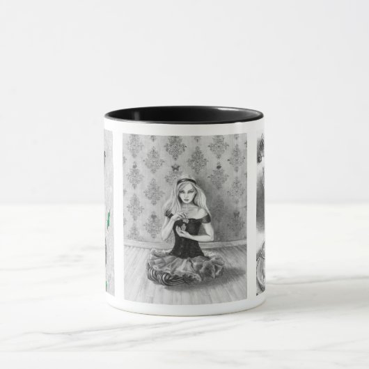 März-Hasendormouse-Alice im Wunderland-Tasse Tasse (Zentrum)