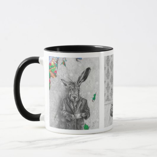 März-Hasendormouse-Alice im Wunderland-Tasse Tasse (Links)