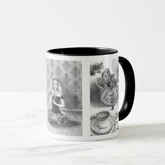 März-Hasendormouse-Alice im Wunderland-Tasse Tasse (VorderseiteRechts)