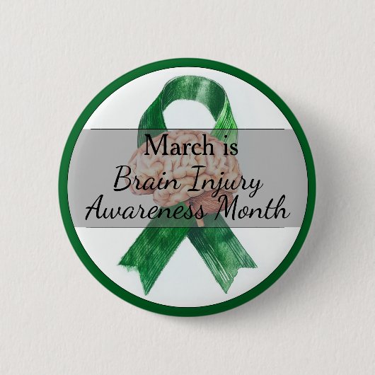 März-Hirnverletzung Monat Button (Vorderseite)