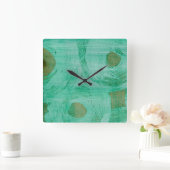 März I Quadratische Wanduhr (Zuhause)