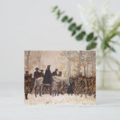 März ins Valley Forge - William Trego (1883) Postkarte (Stehend Vorderseite)