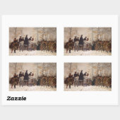 März ins Valley Forge - William Trego (1883) Rechteckiger Aufkleber (Blatt)