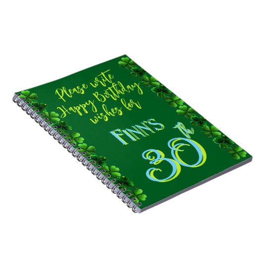 März Irish Birthday wünscht Gästebuch Notizblock (Rechte Seite)