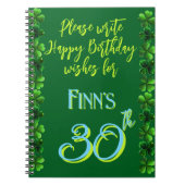 März Irish Birthday wünscht Gästebuch Notizblock (Vorderseite)